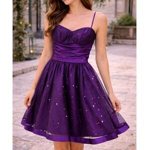 Pretty Purple Strapless Sparkle Dress - Prom, Wedding, Pageant Size 0/2